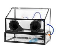 Caja de polvo para pulidora eléctrica de mesa de molienda, totalmente cerrada con luz LED, ventilador y tanque de agua circulante, filtración múltiple para grabar, cortar, perforar