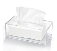 Caja de Porta Pañuelos de Papel Acrílico Rectangular,Puramente Hecho a Mano,Dispensador de Pañuelos para Hotel, Baño,Oficina,Coche