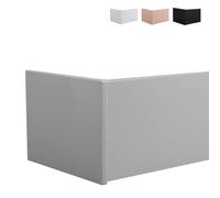 Caja de poste de techo para oscurecer de 5 a 20 pies, valencia ajustable y riel de ducha, cornisa moderna en 4 colores (gris, 2,7 m)