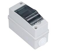 Caja de Protección de Distribución, 4.9 x 2.2 x 3.5in IP66 Cubierta Transparente Impermeable 2 Riel DIN Caja Conexiones Distribución Exterior para Interruptor de Circuito de Pared Interior Exterior