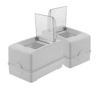 Caja de Protección de Distribución ABS PC 2-3 Vías 2 Piezas, Ip65 | Ventana Transparente, Montaje en Pared, para Talleres y Exterior, Control Visual Rápido, Carcasa Sellada