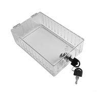 Caja de protección de termostato ABS resistente con cerradura con 2 llaves, protector de manipulación que evita el acceso no autorizado, ligero para el hogar, escuela, iglesia, industrial, fácil de