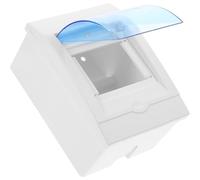 Caja de Protección Eléctrica Exterior para 3-4 Interruptores DIN | Hierro y Plástico, Ventana de Inspección Visual, Montaje Rápido, Protege Líneas de Electrodomésticos en Talleres u Hospitales