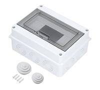 Caja de protección para distribución de energía con tapa transparente, caja de interruptores automáticos de 8 vías, carcasa eléctrica exterior impermeable IP65 con cuerpo de ABS y