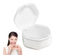 Caja de prótesis , a prueba de fugas, portátil, con tapa, funda impermeable para limpieza de prótesis, contenedor para el hogar, oficina, viajes, camping