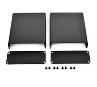 Caja de proyecto de aleación de aluminio, caja de protección electrónica, caja negra oxidada con chorro de con alta durabilidad, caja de fundición a presión para máquina de