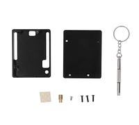 Caja de proyecto de aleación de aluminio y estuche protector compatible con la placa de desarrollo R3, gabinete electrónico negro anodizado mecanizado CNC con disipación de calor (Negra)