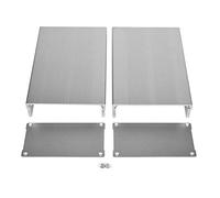 Caja de Proyecto Electrónico de Aleación de Aluminio, 55x106x160mm, Plateada, con Deflectores y Tornillos, Diseño de Dos Partes, para Placas de Circuito y Disipación de Calor