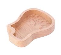 Caja de púas de guitarra de madera de arce, estuche de almacenamiento para púas de guitarra, exquisito soporte para púas de arce para guitarristas con acabado liso, accesorios dura