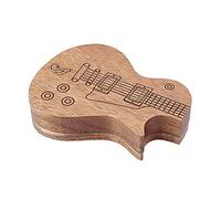 Caja de púas de guitarra de madera hecha a mano para estuche, contenedor para guitarristas, amantes de la música, regalos delicados