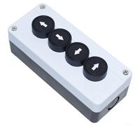 Caja de pulsadores impermeable IP40 de 4 orificios, carcasa de ABS, caja de pulsadores de 4 posiciones, control de encendido/apagado, industrial, ABS, resistente a la intemperie, de -40 ℃ a 80 °C