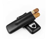 Caja De Puros Portátil Estuche portátil de cuero for puros(Black)