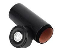 Caja de puros portátil humidor de madera de cedro humidor de puros caja de puros de cuero sintético con higrómetro humidor sifón para viajes negocios…