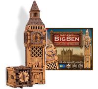 Caja de Puzzle de Madera Big Ben - Puzzle 3D para Adultos Tipo Escape Room | Rompecabezas Difícil y Caja Mecánica Estilo Cluebox | Sin Pegamento