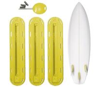 Caja de quillas for Longboard, Equipo Ligero de Buceo y esnórquel, Repuesto de PVC for Tabla de Paddle Surf, Juego de Tapones S for Tabla de Surf Profesional, Equipo de Surf for Mujer.(Yellow)