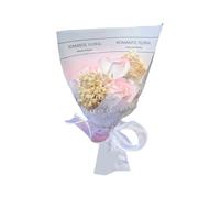 Caja de ramo de flores preservadas multicolor para confesión, flores secas decorativas con luces (B, talla única)