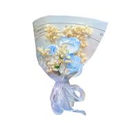 Caja de ramos de flores preservadas multicolor para confesión de vacaciones, soporte decorativo para ramos de flores secas (A, talla única)