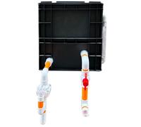 Caja de recambio de agua para filtros de acuario, Filtro de estanque for acuario con caja rotación 2/3 niveles, color negro, varios tamaños, sin medio filtrante(15.75x11.81x16.14in/40x30x41CM)