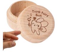 Caja de recuerdo de dientes - Caja de hada de los dientes, linda caja de madera tallada para dientes de leche | Caja de almacenamiento, regalo de cumpleaños, regalo de baby shower, regalos de hadas pa