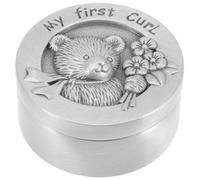 Caja de Recuerdo de Pelo Fetal Redonda de Acero Inoxidable para Ñiño