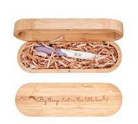 Caja de recuerdo de prueba de embarazo para anuncio de bebé a pareja, caja de recuerdo de bambú para bebé, anuncio de embarazo para marido, anuncios de bebé, caja de sorpresa de embarazo, prueba de