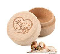Caja de recuerdo del cabello para mascotas - Regalos de simpatía de pérdida de mascotas de madera - Caja de recuerdo de Pett - Peet Memorial Gift - Pett Memory Container para Bigotes de perros,