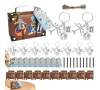 Caja de recuerdos de fiesta de maleta, 10 juegos de caja de dulces con billete de viaje, llaveros de avión de tierra, cajas temáticas de viaje, decoraciones de fiesta para novia, despedidas de