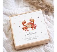 Caja de recuerdos de madera para bebé con cáncer, regalo de nacimiento personalizado, regalo de nacimiento