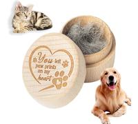 Caja de recuerdos de pelo de mascotas, caja de madera para cenizas de perro, caja conmemorativa de pelo de mascotas, contenedor de cenizas de pelo de perro y gato, urnas para cenizas de perro, regalos