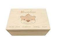 Caja de recuerdos para bebés y niños - Otterkopf Zwinker, regalo de nacimiento, personalizable, S