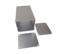 Caja de refrigeración electrónica de aluminio, caja de instrumentos, caja de proyecto de bricolaje impermeable para amplificador de placa de circuito, plata, 150 x 90 x 74,2 mm