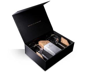 Caja de Regalo Adamus Organic Dry Gin 70 dición Limitada - 2 Copas y 2 Bases de Corcho
