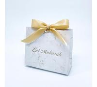 Caja de regalo, bolsa, caja de galletas, decoración, suministros para fiestas, mármol dorado, 100 unidades, 11,5 x 4,5 x 10 cm.