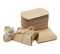 Caja de regalo Candy de papel Kraft, caja de almohadas para bodas, fiestas de cumpleaños, 50 unidades, Pillow Shape