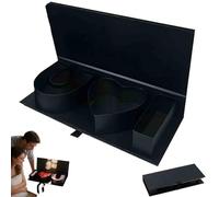 Caja de regalo con forma de corazón con texto en inglés «I Love You», «I Love You», caja de papel para caramelos, caja de regalo de flores para el día de San Valentín para regalos románticos (negro)