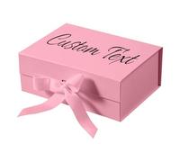 Caja de Regalo con Superficie Escribible para Dedicar tu Mensaje - Montaje Rápido Sin Pegamento, Ideal para San Valentín, Novia y Ocasiones Especiales, 22x16,5x9 cm (Rosado)