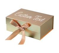 Caja de Regalo con Superficie Escribible para Dedicar tu Mensaje - Montaje Rápido Sin Pegamento, Ideal para San Valentín, Novia y Ocasiones Especiales, 22x16,5x9 cm (Pomero)