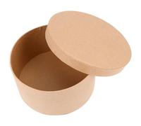 Caja de regalo con tapa, caja de forma redonda, caja de almacenamiento de joyería, caja de embalaje de flores de Chocolate, caja de regalo de papel Kraft(16.5x16.5cm)