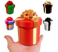 Caja de regalo con tornillos anidados molestos, regalo molesto difícil de abrir, paquete de regalo de broma reutilizable para juegos de fiesta divertidos de cumpleaños en efecti Red + middle finger S