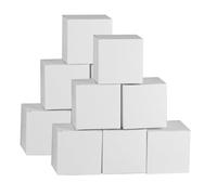 Caja de regalo de 12 Cajas de regalo Pequeñas Cajas de regalo, 10x10x10 cm Cajas de regalo de cartón de papel blanco con tapas para regalos, fiestas, cumpleaños, boda, comunión, collar, aretes, dulces