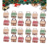Caja de regalo de casa de campo de las maravillas de Navidad, cajas de regalo de Eve House Wonderland con asa, caja de dulces de papel en forma de casa, caja de embalaje de dulces de casas de papel