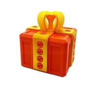 Caja de regalo de color naranja y dorado, caja de regalo creativa de cumpleaños de bromas con tornillo, caja de bromas vacía para engañar a los amigos, juguete abstracto, divertido regalo impreso en