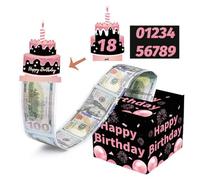 Caja de regalo de cumpleaños, caja de regalo, caja de regalo DIY Happy Birthday, Surprise Birthday Money Box, regalo de dinero embalaje Happy Birthday Caja de regalo para tu familia, niños, amigos