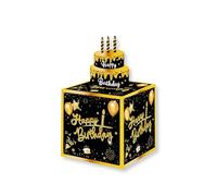 Caja de regalo de cumpleaños con tarjeta extraíble fácil de usar, accesorios de embalaje innovadores, dinero de cumpleaños