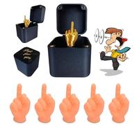 Caja de Regalo de Dedo Medio, Guador Caja con 5 muñecos de Dedo Medio, Mini Manos de Dedo Medio, pequeñas Manos, Dedo Medio, pequeñas Manos, Caja de Regalo para Adultos,Dedo Medio en una Caja