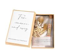 Caja de regalo de dinero para bodas, regalos de boda para novios, tarjeta de boda, cinta de flores secas, colgante de papel kraft redondo, regalo de boda, ideas para recién enamorados