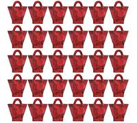 Caja de regalo de dulces MEEVINWH para fiestas, elegante diseño en forma de T, cartón grueso, relleno para golosinas de ocasión, para marca (Begonia roja)