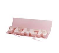Caja de regalo de enseñanza, caja de regalo vacía de flores para el día del profesor, embalaje de regalo con forma de regalo para enseñar, caja rellenable, carta de idea