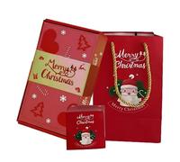 Caja de regalo de explosión Merry Christmas Box Box de explosión con bolsa de regalo y 10 tarjetas de reposo en la caja de explosión puede poner en dinero para los regalos de Navidad de cumpleaños, l