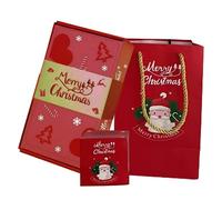 Caja de regalo de explosión Merry Christmas Box Box de explosión con bolsa de regalo y 20 tarjetas de rebote la caja de explosión puede poner en dinero para los regalos de Navidad de cumpleaños, la c